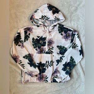 Thread & Supply Floral Pullover Windbreaker Women Size Small